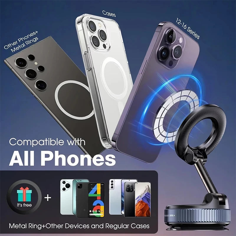 Magnetic Universal Car Phone Mount | Strong Grip 360° Adjustable Phone Holder
